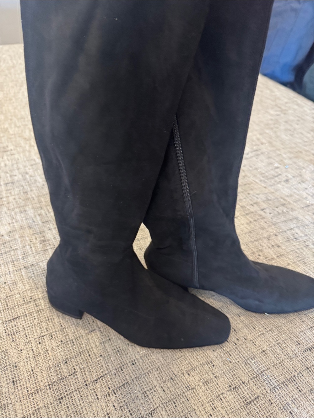 Scoop Black Suede knee high Women's Boots